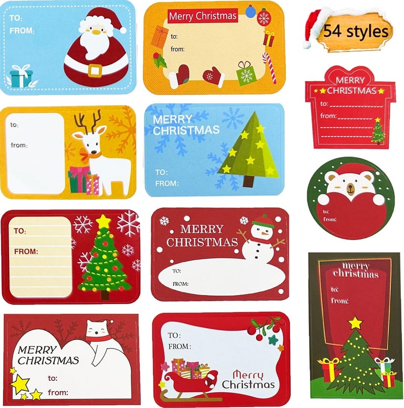 Ccswybf Christmas Stickers Labels,108Pcs Christmas Tags Labels Christmas Name Gift Labels Xmas Gift Tag Stickers Christma Labels Stickers Christmas Self-Adhesive Stickers for Present - Image 4
